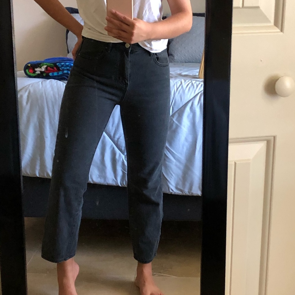 Pacsun High Rise Black Straight Jeans